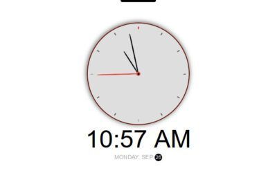 Clock with dark mode